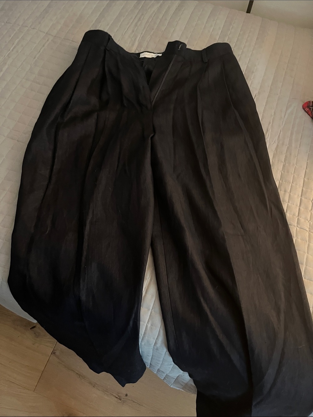 Lord & Taylor Linen Pleated Trousers